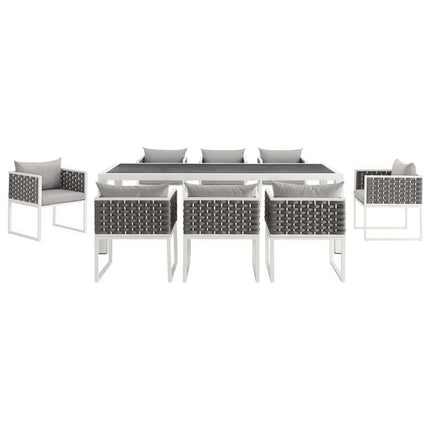Modway EEI-3186 Stance 9 Piece Outdoor Patio Aluminum Dining Set - Plaza Home Decor