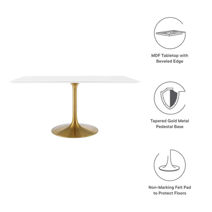 Modway EEI-3256 Lippa 60" Rectangular Wood Dining Table Modway