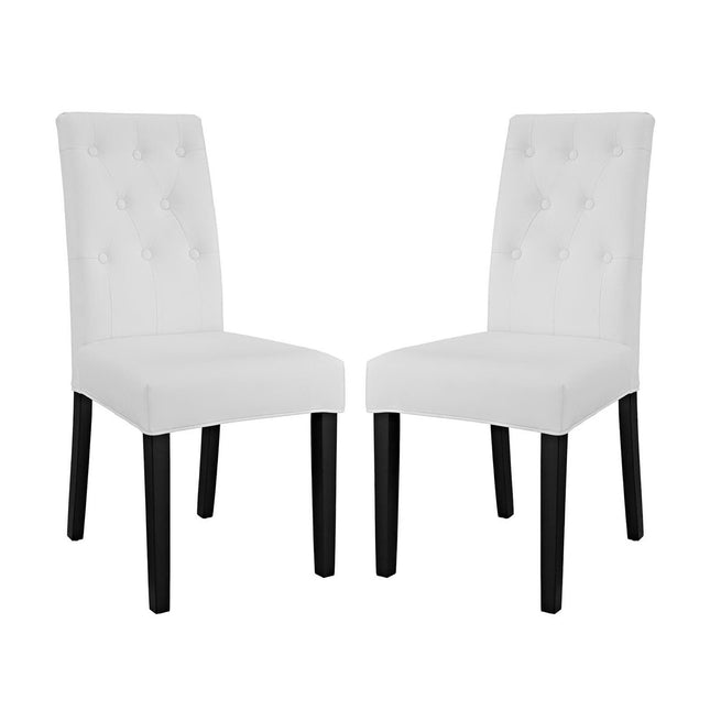 Modway EEI-3323 Confer Vinyl Dining Side Chair Set of 2 Modway