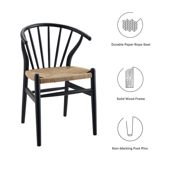 Modway EEI-3338 Flourish Spindle Wood Dining Side Chair Modway