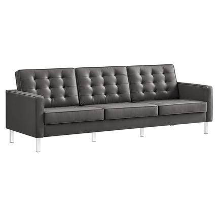 Modway EEI-3385 Loft Tufted Vegan Leather Sofa Modway