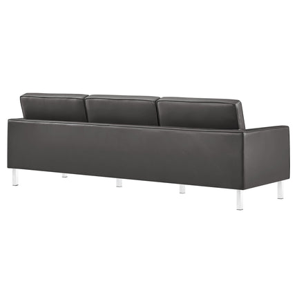 Modway EEI-6410 Loft Tufted Vegan Leather Sofa and Ottoman Set Modway