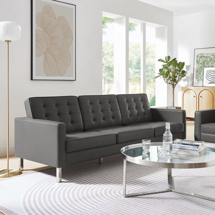 Modway EEI-3385 Loft Tufted Vegan Leather Sofa Modway