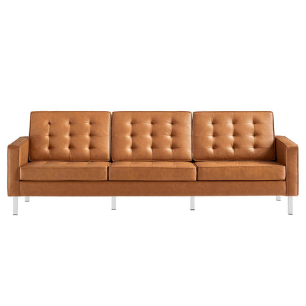 Modway EEI-3385 Loft Tufted Vegan Leather Sofa Modway