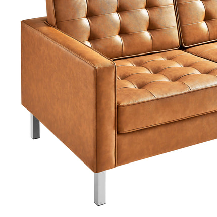 Modway EEI-3385 Loft Tufted Vegan Leather Sofa Modway