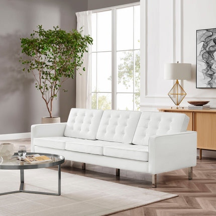 Modway EEI-3385 Loft Tufted Vegan Leather Sofa Modway