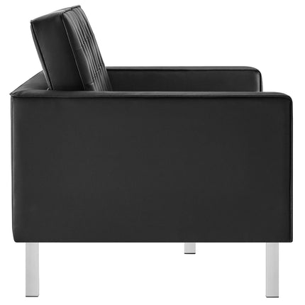 Modway EEI-3388 Loft Tufted Vegan Leather Loveseat Modway
