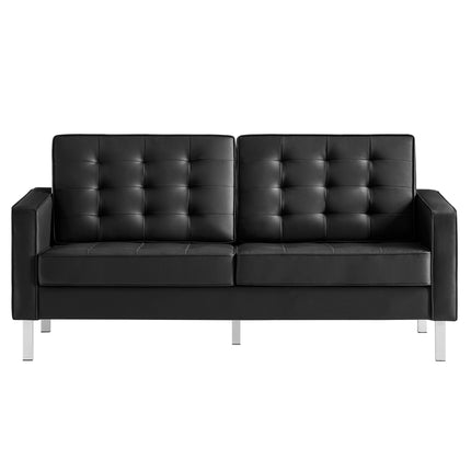 Modway EEI-3388 Loft Tufted Vegan Leather Loveseat Modway