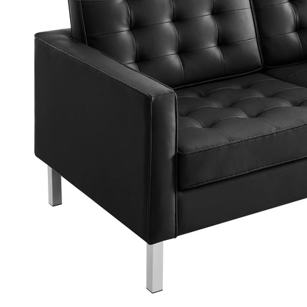 Modway EEI-3388 Loft Tufted Vegan Leather Loveseat Modway