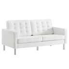 Silver White / Vegan Leather