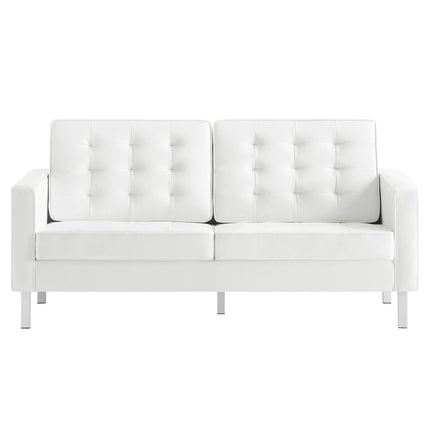 Modway EEI-3388 Loft Tufted Vegan Leather Loveseat Modway