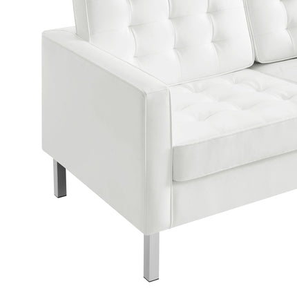 Modway EEI-3388 Loft Tufted Vegan Leather Loveseat Modway
