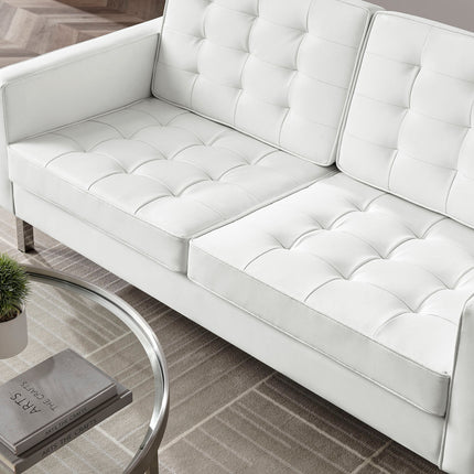 Modway EEI-3388 Loft Tufted Vegan Leather Loveseat Modway