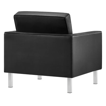 Modway EEI-3391 Loft Tufted Vegan Leather Armchair Modway