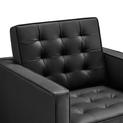 Modway EEI-3391 Loft Tufted Vegan Leather Armchair Modway