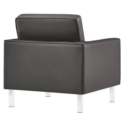 Modway EEI-3391 Loft Tufted Vegan Leather Armchair Modway
