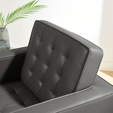 Modway EEI-3391 Loft Tufted Vegan Leather Armchair Modway