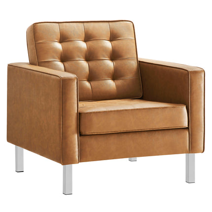 Modway EEI-3391 Loft Tufted Vegan Leather Armchair Modway