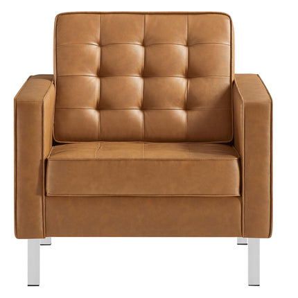 Modway EEI-3391 Loft Tufted Vegan Leather Armchair Modway