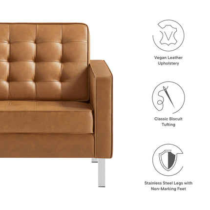 Modway EEI-3391 Loft Tufted Vegan Leather Armchair Modway