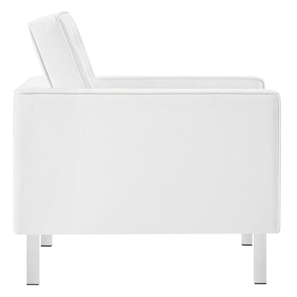 Modway EEI-3391 Loft Tufted Vegan Leather Armchair Modway