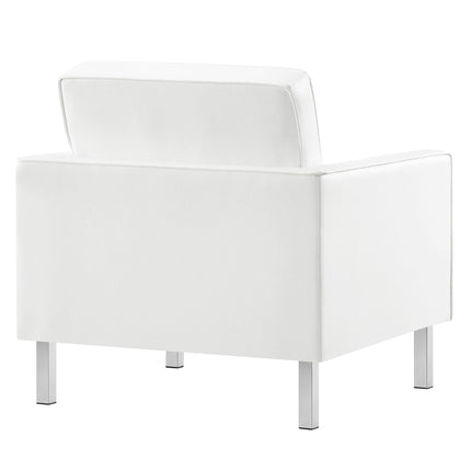 Modway EEI-3391 Loft Tufted Vegan Leather Armchair Modway
