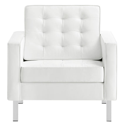 Modway EEI-3391 Loft Tufted Vegan Leather Armchair Modway