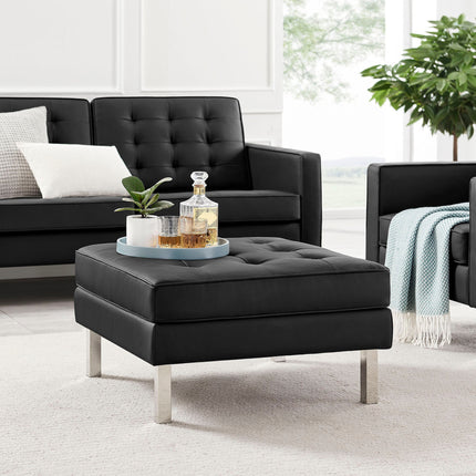Modway EEI-3394 Loft Tufted Vegan Leather Ottoman Modway