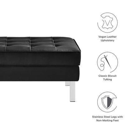 Modway EEI-3394 Loft Tufted Vegan Leather Ottoman Modway