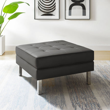 Modway EEI-3394 Loft Tufted Vegan Leather Ottoman Modway