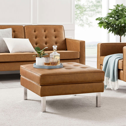 Modway EEI-3394 Loft Tufted Vegan Leather Ottoman Modway