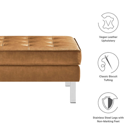 Modway EEI-3394 Loft Tufted Vegan Leather Ottoman Modway