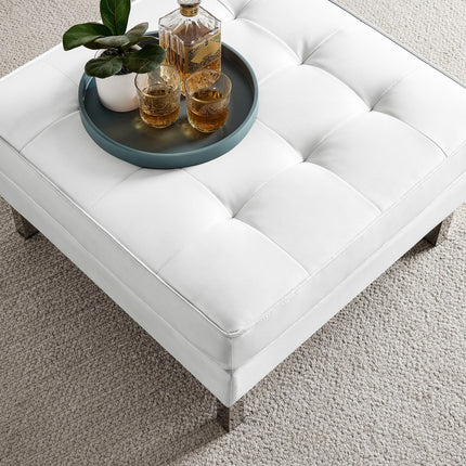 Modway EEI-3394 Loft Tufted Vegan Leather Ottoman Modway