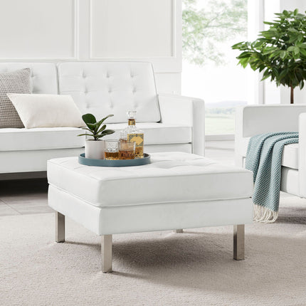 Modway EEI-3394 Loft Tufted Vegan Leather Ottoman Modway