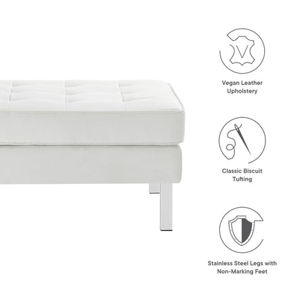Modway EEI-3394 Loft Tufted Vegan Leather Ottoman Modway