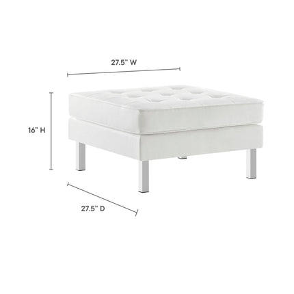 Modway EEI-3394 Loft Tufted Vegan Leather Ottoman Modway