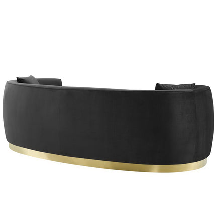 Modway EEI-3408 Resolute Curved Performance Velvet Sofa Modway
