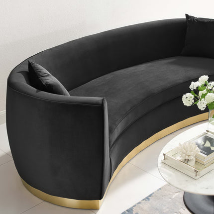 Modway EEI-3408 Resolute Curved Performance Velvet Sofa Modway