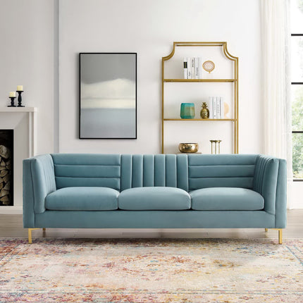Modway EEI-3454 Ingenuity Channel Tufted Performance Velvet Sofa Modway
