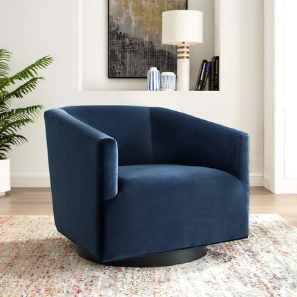 Modway EEI-3456 Twist Accent Lounge Performance Velvet Swivel Chair Modway