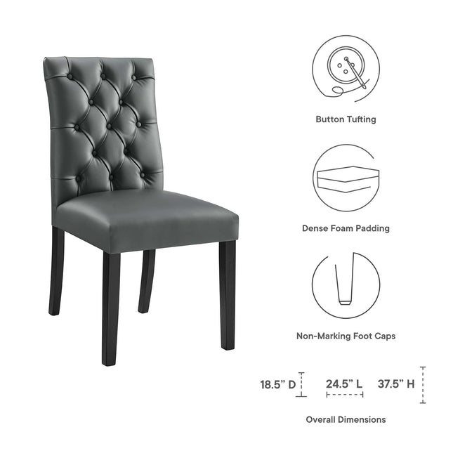 Modway EEI-3472 Duchess Vinyl Dining Chair Set of 2 Modway