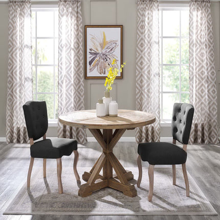 Modway EEI-3492 Stitch 47" Round Pine Wood Dining Table - Plaza Home Decor