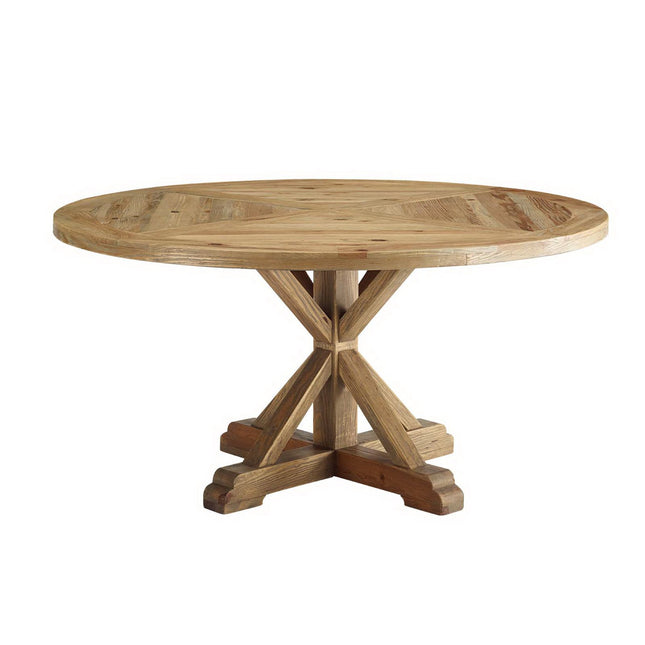 Modway EEI-3494 Stitch 59" Round Pine Wood Dining Table - Plaza Home Decor