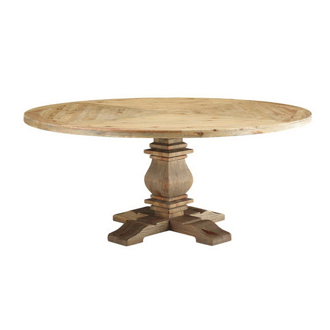 Modway EEI-3495 Column 71" Round Pine Wood Dining Table Modway