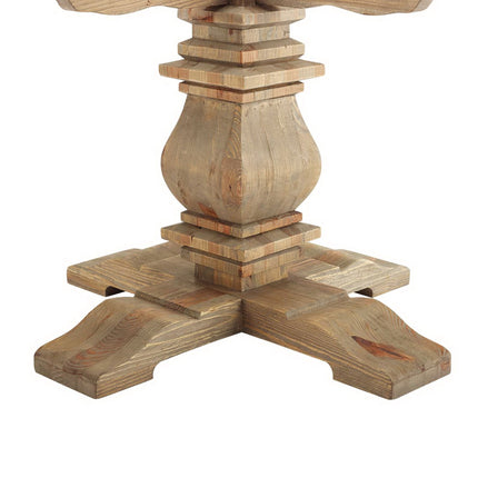 Modway EEI-3495 Column 71" Round Pine Wood Dining Table Modway