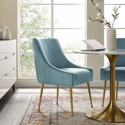 Modway EEI-3509 Discern Pleated Back Upholstered Performance Velvet Dining Chair Modway