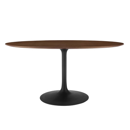 Modway EEI-3543 Lippa 60" Oval Walnut Wood Dining Table Modway