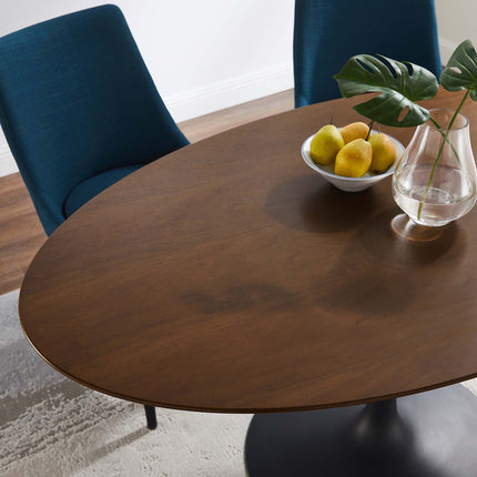 Modway EEI-3543 Lippa 60" Oval Walnut Wood Dining Table Modway