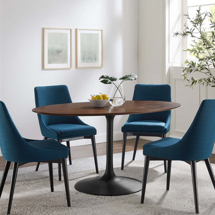 Modway EEI-3543 Lippa 60" Oval Walnut Wood Dining Table Modway