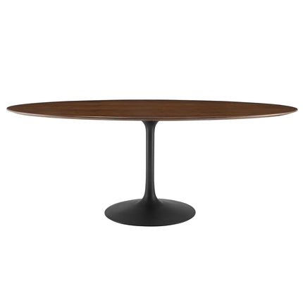 Modway EEI-3544 Lippa 78" Oval Walnut Wood Dining Table Modway
